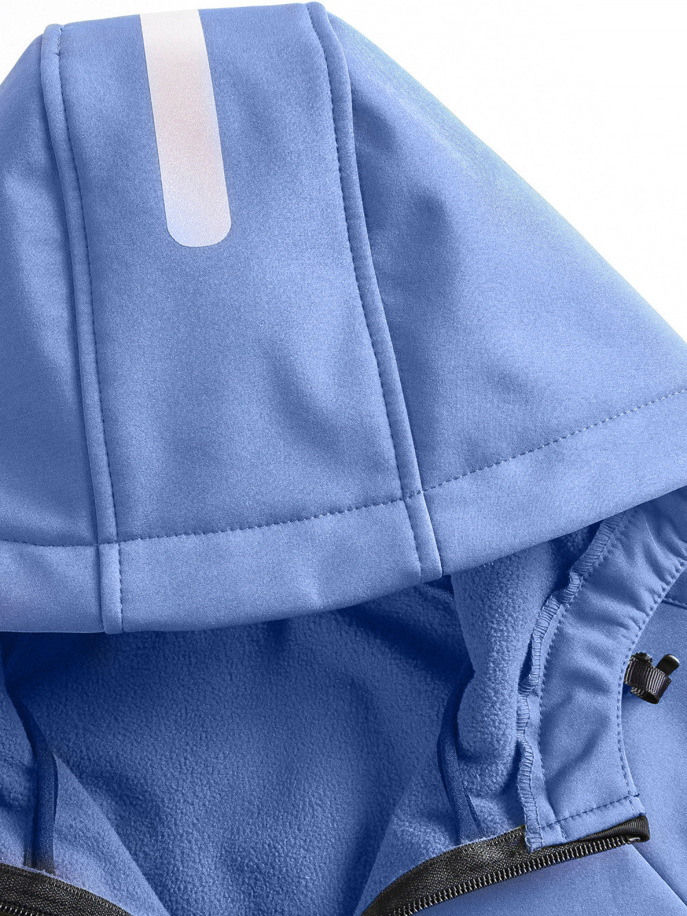 Ветровка спортивная мужская с капюшоном softshell синего цвета 9563S